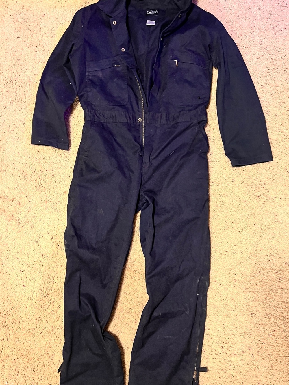 KEY coveralls size MS Navy Men's Coverall Jumpsuit
